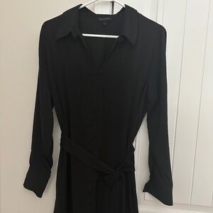 Split-Neck Knee-Length Dress